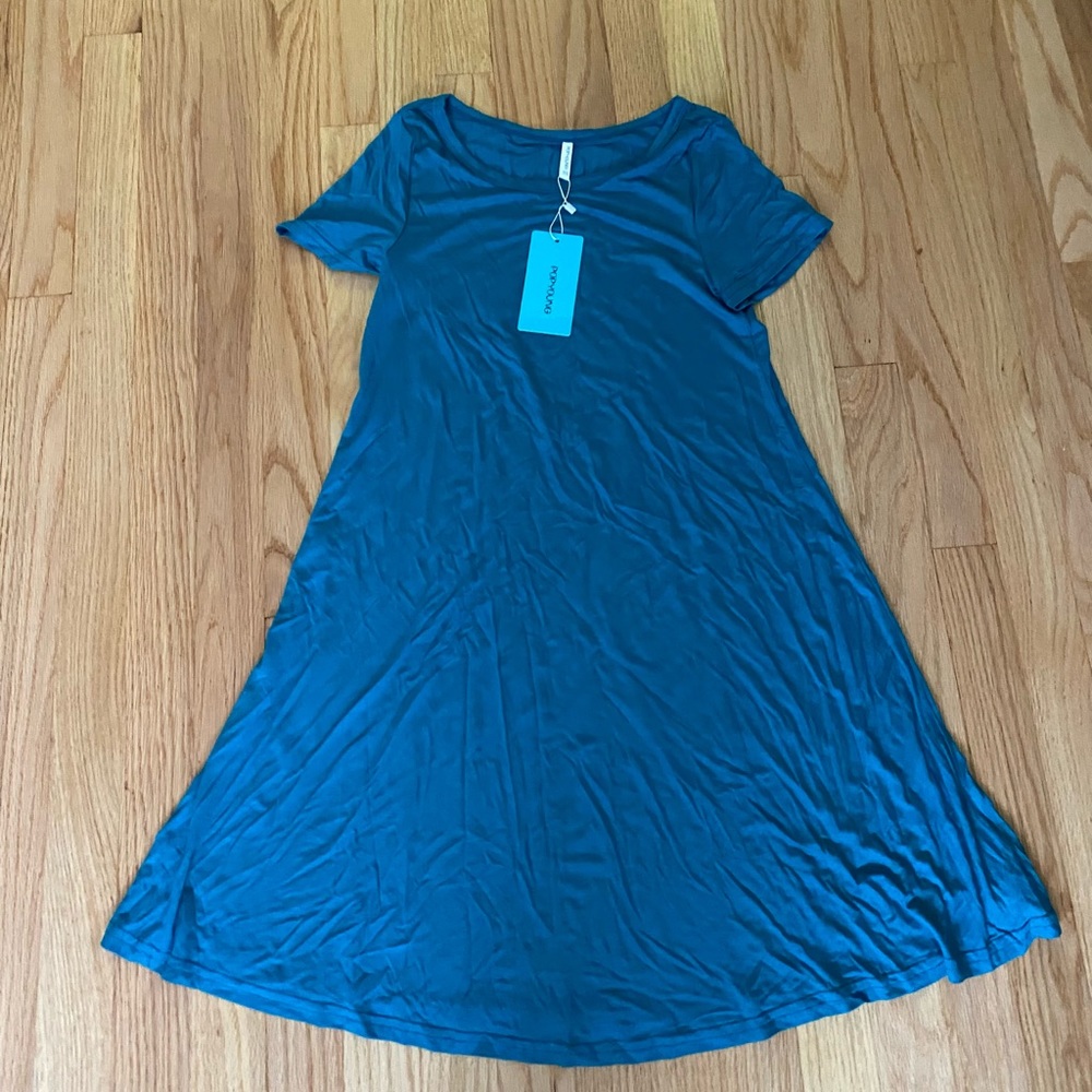 Teal t shirt dress